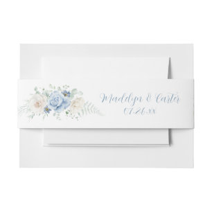 Blaue Rose, Hydrangea-Bauchband Einladungsbanderole