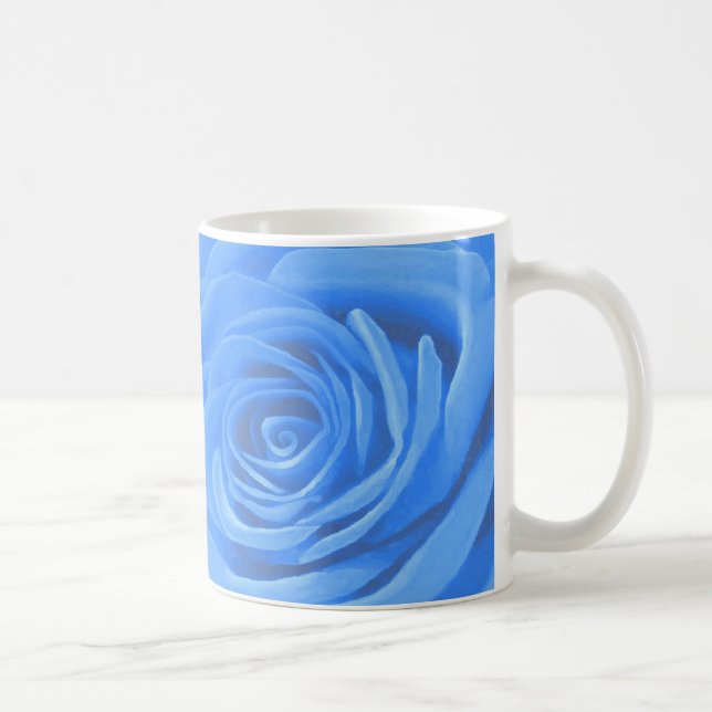 Blaue Rose Kaffeetasse (Rechts)