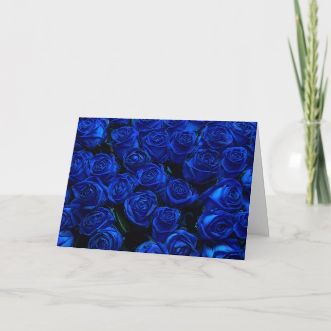 Blaue Rose Karte (Vorderseite)
