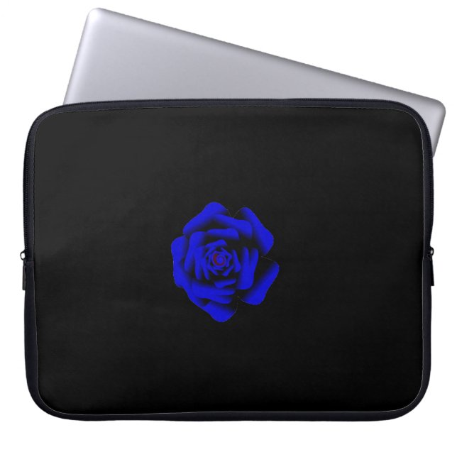 Blaue Rose Laptopschutzhülle (Vorderseite)