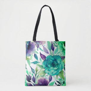 Blaue Rose Lila Aquarellblüten