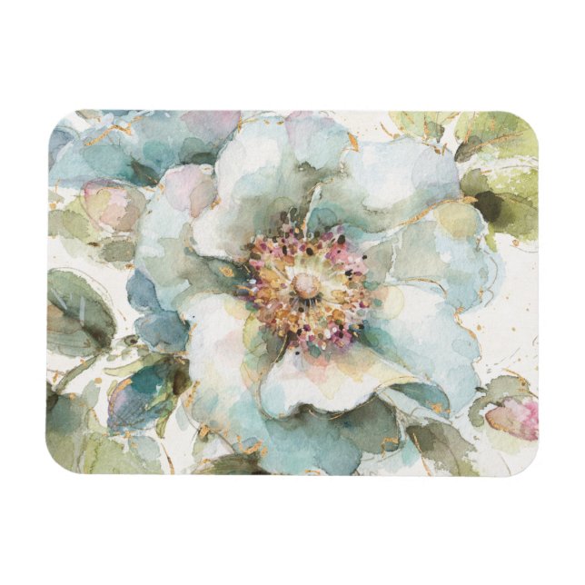 Blaue Rose Magnet (Horizontal)