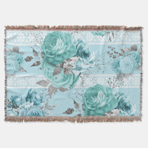 Blaue Rose mit Lace Decke