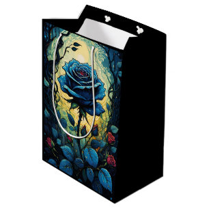 Blaue Rose Mittlere Geschenktüte