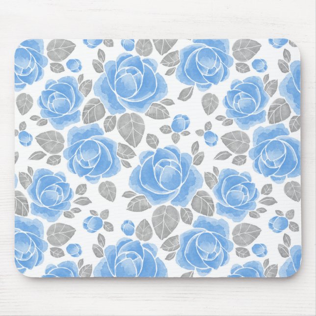 Blaue Rose Mousepad (Vorne)