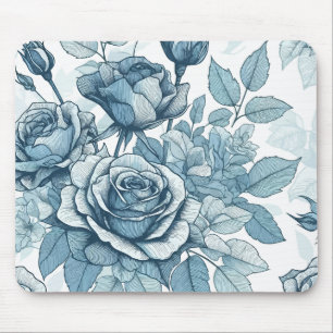 Blaue Rose Mousepad