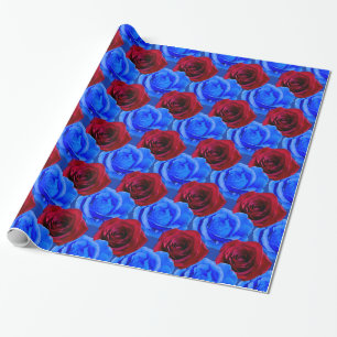 Blaue Rose Papier Romantische Rose Papier Geschenkpapier