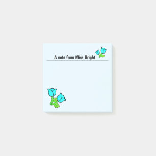 Blaue Rose Post-it Klebezettel