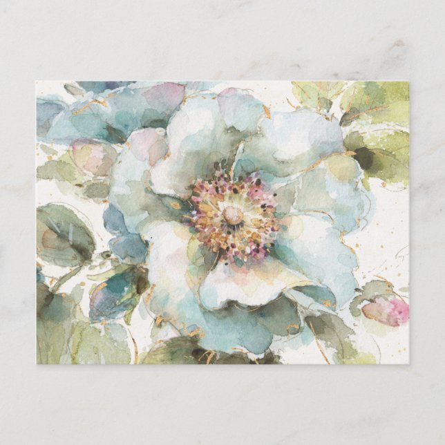 Blaue Rose Postkarte (Vorderseite)