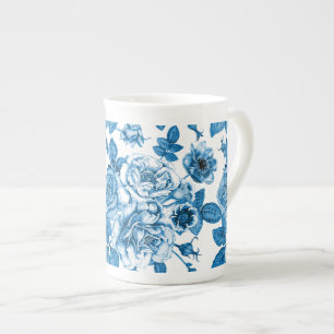 Blaue Rose Prozellantasse