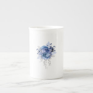 Blaue Rose  Prozellantasse