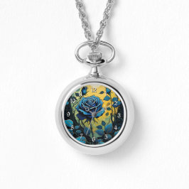 Blaue Rose Reben 2 Armbanduhr