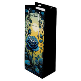 Blaue Rose Reben 2 Geschenktüte Für Weinflaschen