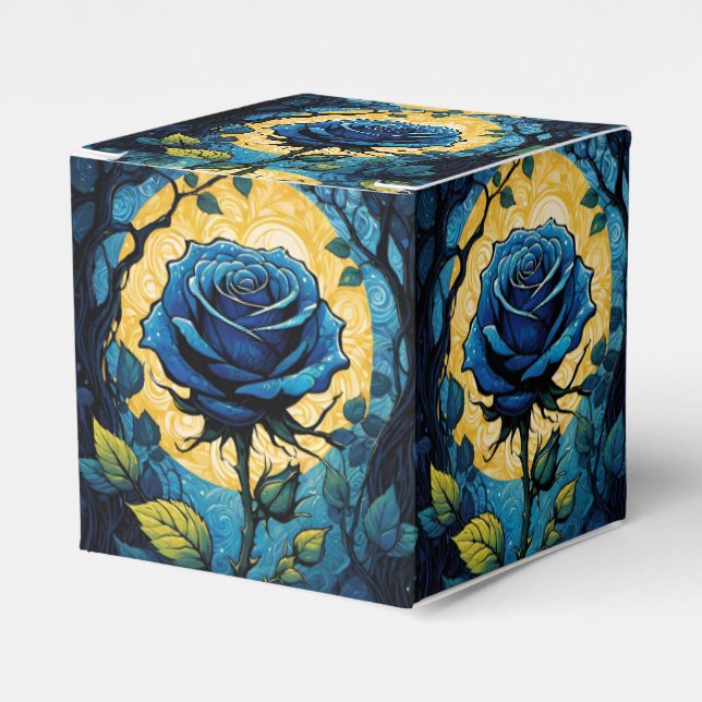 Blaue Rose Reben 3 Cube Geschenkschachtel (Vorderseite)