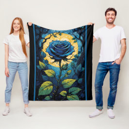 Blaue Rose Reben 3 Fleecedecke