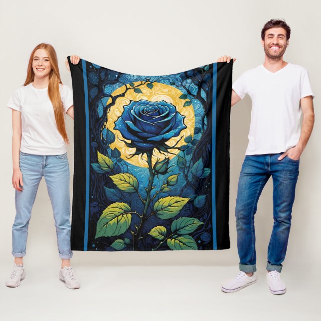 Blaue Rose Reben 3 Fleecedecke (Beispiel)