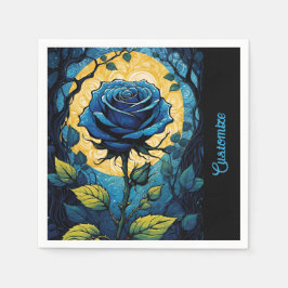 Blaue Rose Reben 3 Serviette