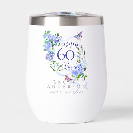 Blaue Rose Ribbon 60. Geburtstag