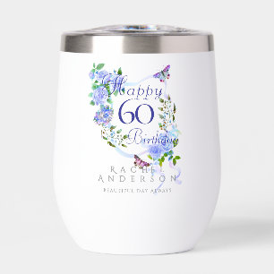 Blaue Rose Ribbon 60. Geburtstag
