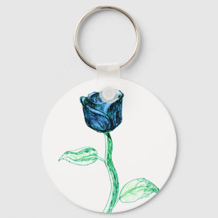 Blaue Rose. Schlüsselanhänger
