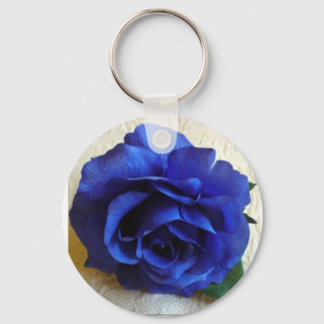 Blaue Rose Schlüsselanhänger (Vorderseite)