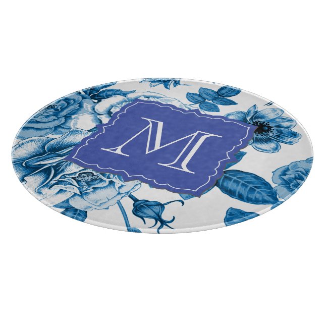 Blaue Rose Schneidebrett (Ecke)