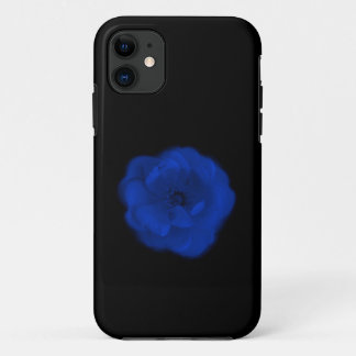 Blaue Rose, schwarzer Hintergrund Case-Mate iPhone Hülle