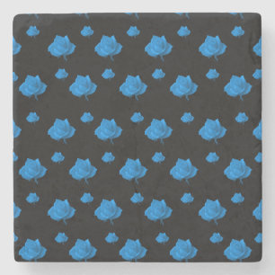 Blaue Rose Steinuntersetzer