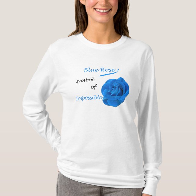 Blaue Rose T-Shirt (Vorderseite)