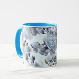 Blaue Rose Tasse, blaue Tasse, Blaue Cup, Rose Cup Tasse