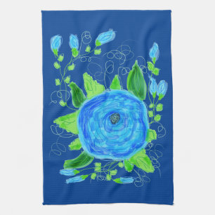 Blaue Rose Teetuch Küchentuch