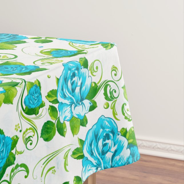 Blaue Rose Tischdecke (Beispiel)