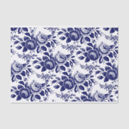 Blaue Rose und Bienen Seidenpapier