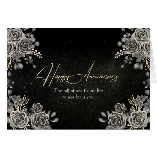 Blaue Rose und Perlen (Vorderseite (Horizontal))