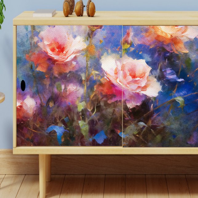 Blaue Rose wachsen in meinem Garten-Dekoupage Seidenpapier (Von Creator hochgeladen)