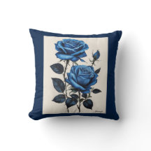 Blaue Rosen Aquarell