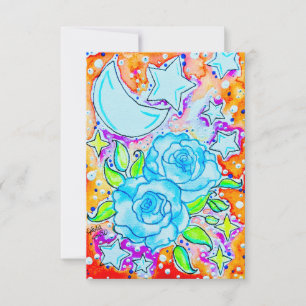 Blaue Rosen Einladung