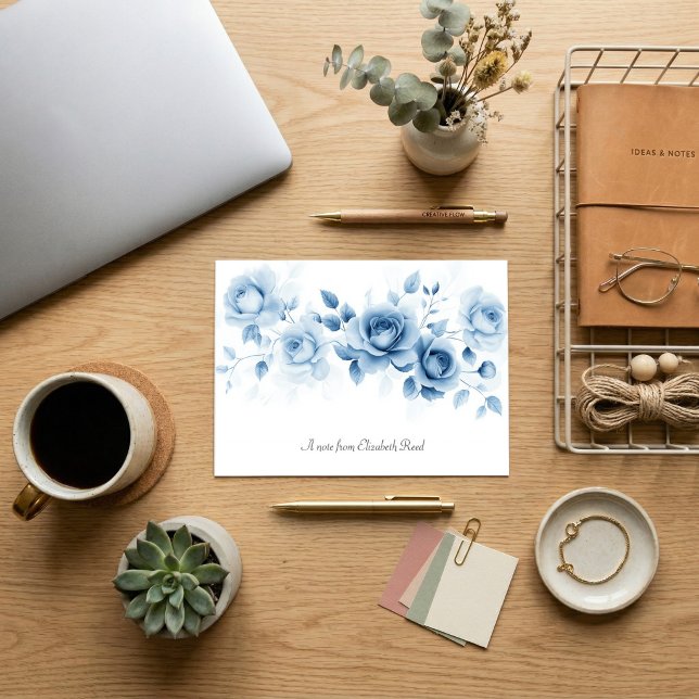 Blaue Rosen im Vintage-Blumendesign (Von Creator hochgeladen)