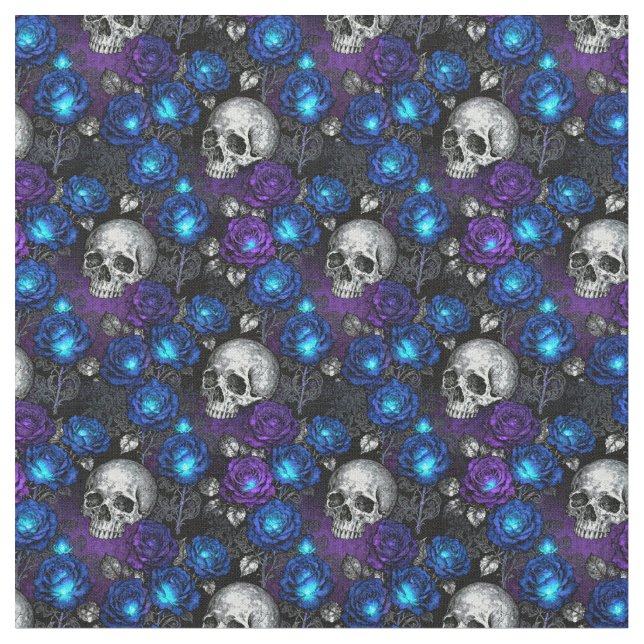 Blaue Rosen Magie Stoff (Nahaufnahme)
