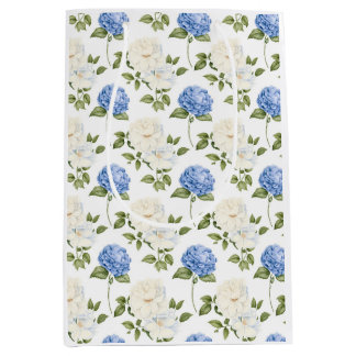 Blaue Rosenblatt-Garten-Geschenktasche Mittlere Geschenktüte