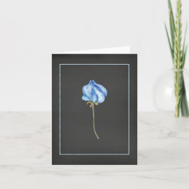 Blaue Rosenknospe Notizkarte Karte