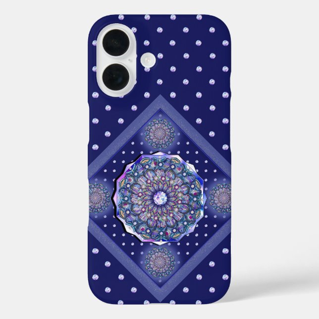 Blaue Rosette Case-Mate iPhone Hülle (Rückseite)
