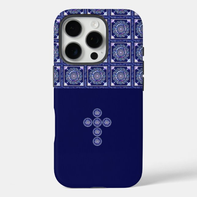 Blaue Rosette Case-Mate iPhone Hülle (Rückseite)