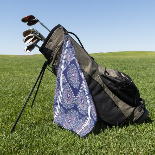 Blaue Rosette Golfhandtuch (Gras)