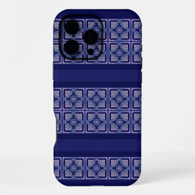Blaue Rosette iPhone Hülle (Rückseite)