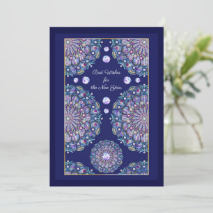 Blaue Rosette Karte