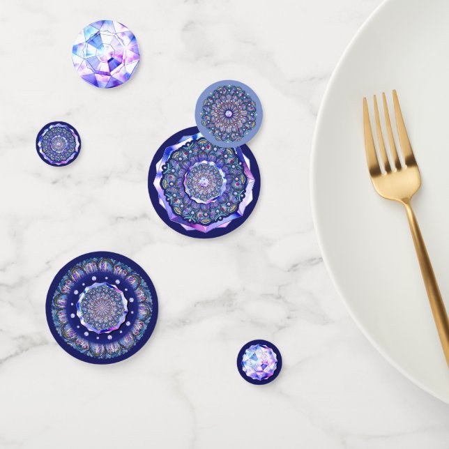 Blaue Rosette  Konfetti (Gruppe)