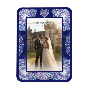 Blaue Rosette Magnet
