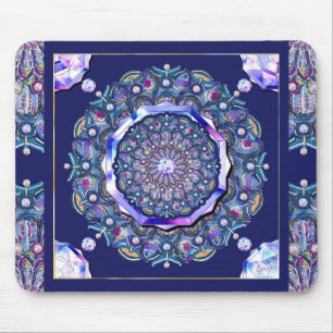 Blaue Rosette Mousepad