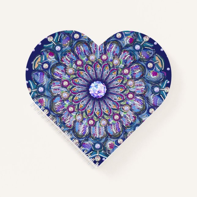 Blaue Rosette Notizbuch (Vorderseite)